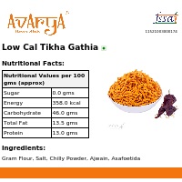 Ingredients And Nutrition Facts Of Low Cal Tikha Gathia Health Food