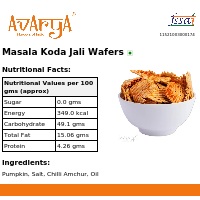 Ingredients And Nutrition Facts Of Masala Koda Jali Wafers Namkeen